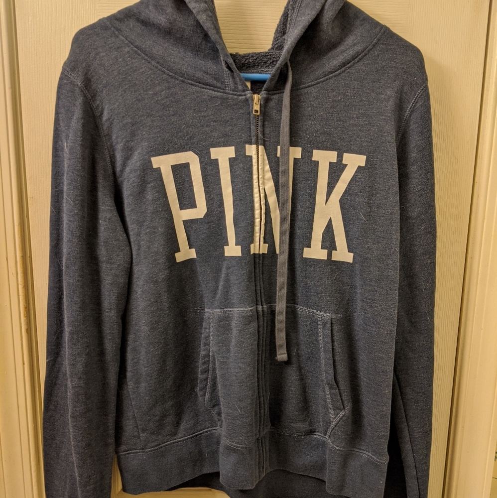 Pink zip up hoodie